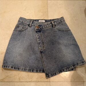 Denim Asymmetrical Skirt